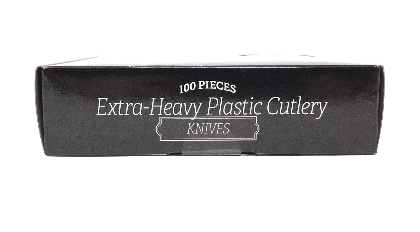 Fineline Flairware Collection Heavy Duty Clear Plastic Knives - Quality, Extra Durable Disposable Knives, Practical for Serving and Portioning Hot