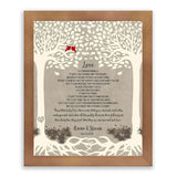 Lucky Tusk Two Trees, Intertwined, Temporary Madness, Roots Under Ground, Gift for Newlyweds, Custom Anniversary #1766,