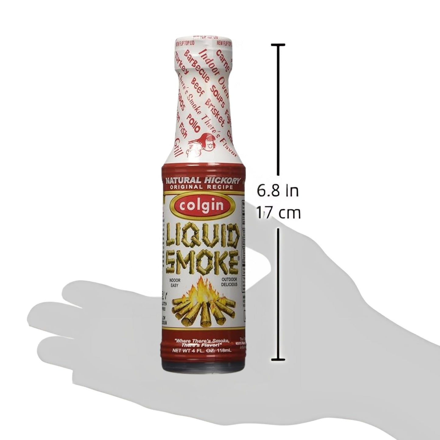 Colgin Authentic Hickory Liquid Smoke (4 oz) for Home Cooks & BBQ Enthusiasts | Liquid Smoke for Cooking | Rich, Sweet Smoky Flavor for Meats, Sauces