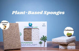 THE GREATER PLANET- Natural Kitchen Sponges, Eco Friendly Cleaning sponges-Multipurpose Wood Cellulose Scrub sponges-10 Pack Biodegradable Organic