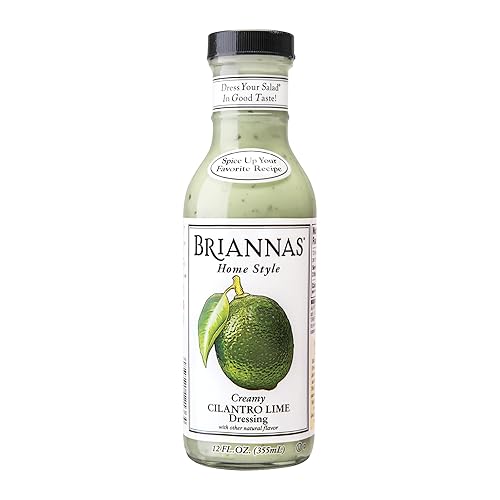 BRIANNAS - Home Style Creamy Cilantro Lime Dressing - Fine Salad Dressing made with Premium Ingredients - Gluten Free, Kosher, & Low Sugar - 12 oz