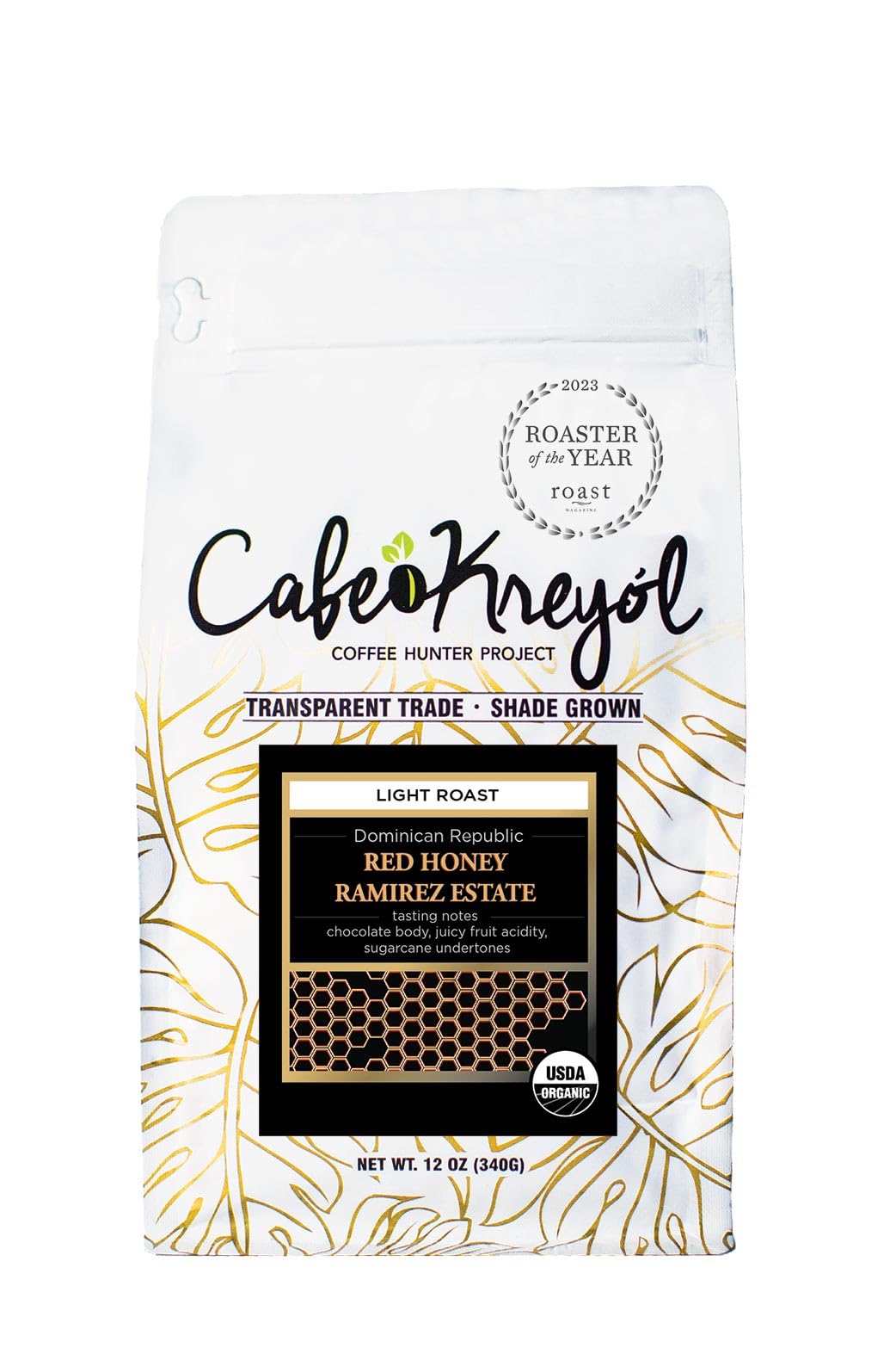 Cafe Kreyol - Organic Red Honey Ramirez Estate Microlot Coffee | 12 oz - Light Roast Whole Bean Coffee - USDA Certified Organic