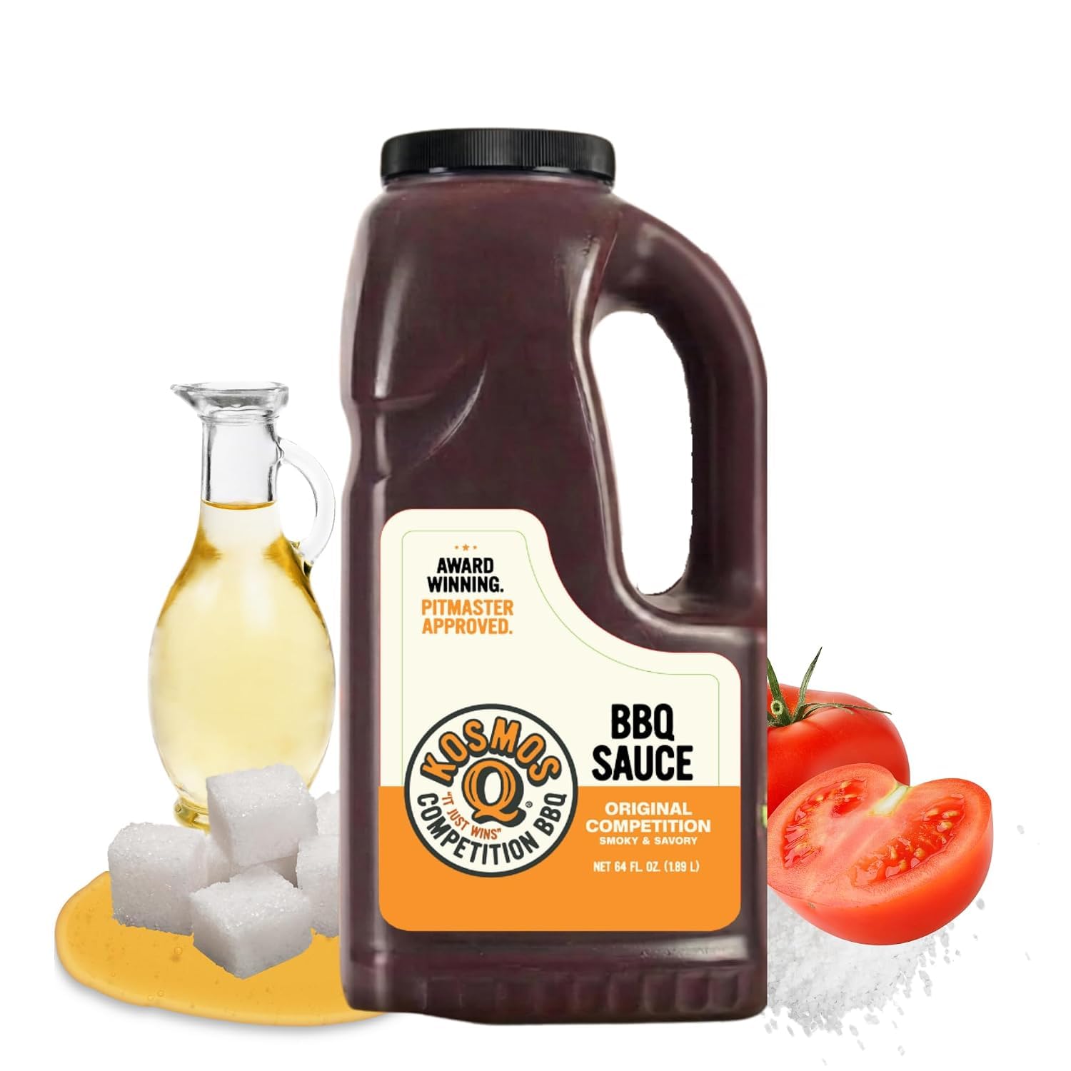 Kosmos Q Original New Competition BBQ Sauce, Sweet and Smoky Barbecue Sauce for Ribs, Pulled Pork, Brisket, Chicken & More, Award-Winning Competition