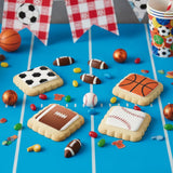 Sports themed Cookies Individually Wrapped Theme Candy Party Favors 24 Pack Bulk for Kids Game League Birthday Party Soccer Football Basketball