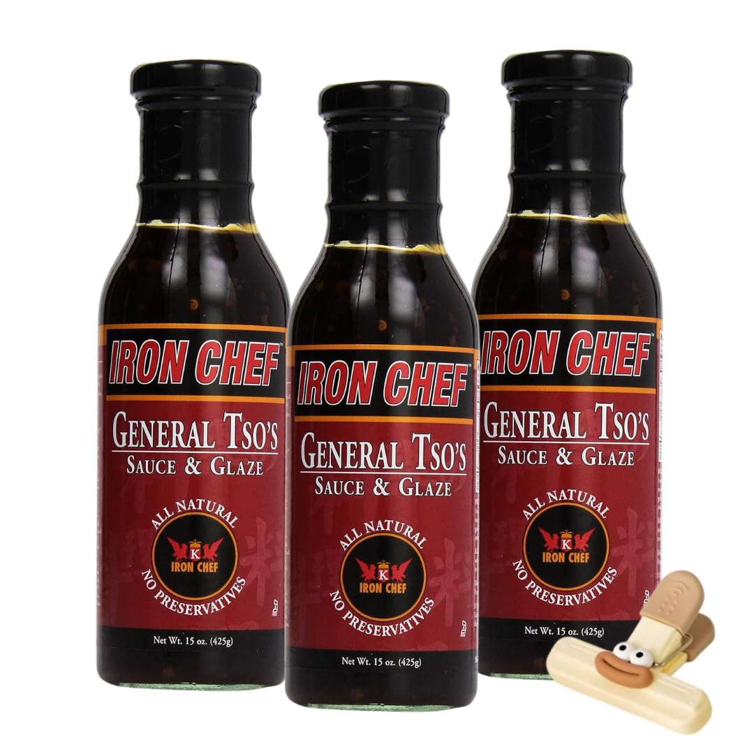 Iron Kitchen Sauce Glaze General Tso - 15 oz Bottles - General Tso Sauce for General Tso Chicken - Generals Hot Sauce Style Tso Products - Fried Rice