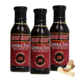 Iron Kitchen Sauce Glaze General Tso - 15 oz Bottles - General Tso Sauce for General Tso Chicken - Generals Hot Sauce Style Tso Products - Fried Rice