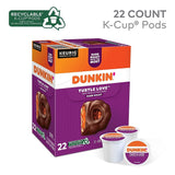 Dunkin' Turtle Love Dark Roast K-Cup Pods, 22 Count, Caramel Pecan Chocolate Flavor, Caffeinated, Kosher
