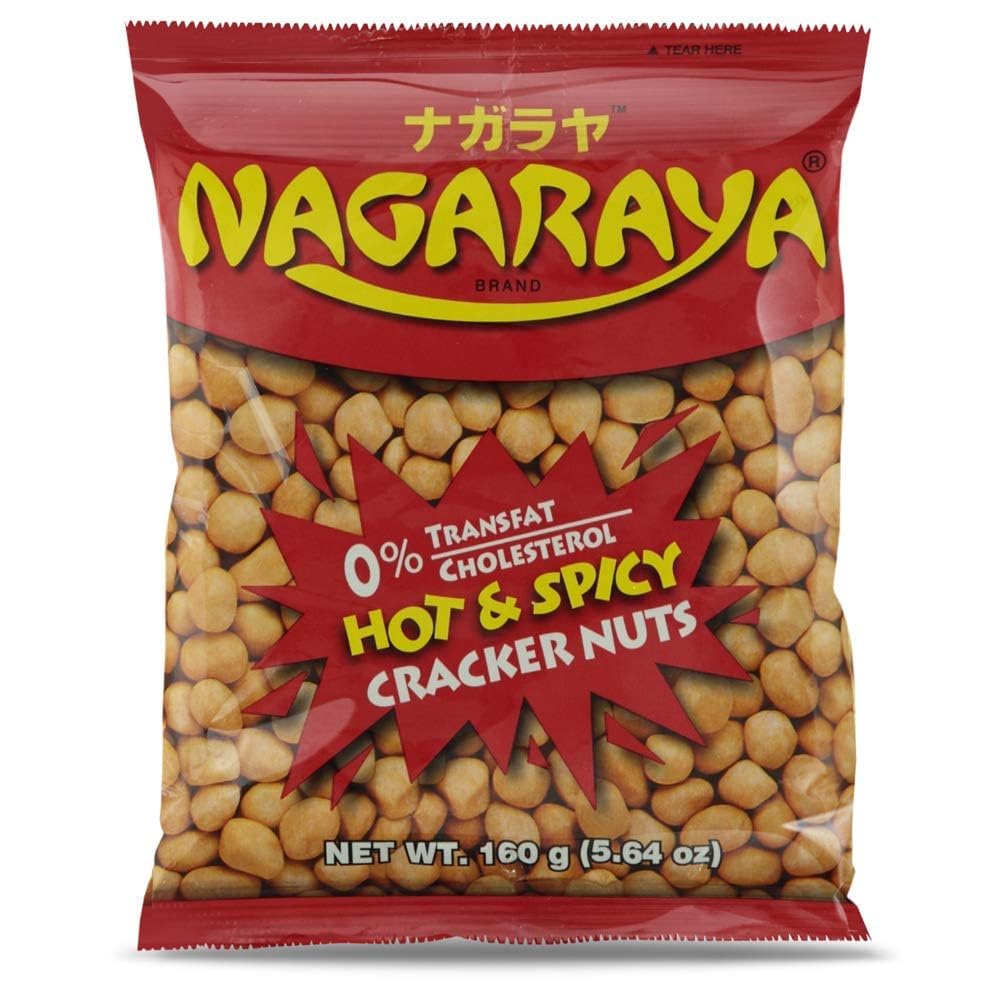 Nagaraya Hot & Spicy Cracker Nuts Pack of 5 (160g Per Pack)