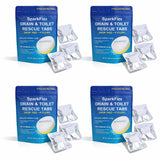 SparkFizz Toilet & Drain Cleaning Tablets - Powerful Foaming Cleaner - Removes Odor & Buildup - Septic Safe - 4/8 / 16 Count (1)