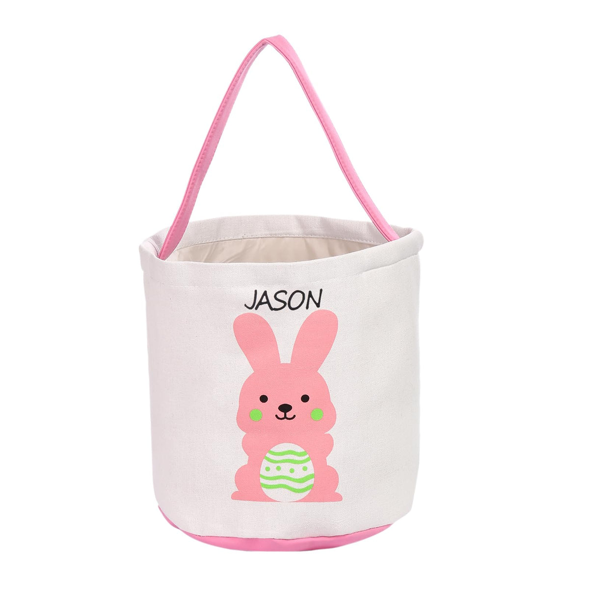 Nobelook Easter Bunny Basket - Personalized Easter Basket for Boys and Girls - Personalized Tote Easter Basket (Style 1)