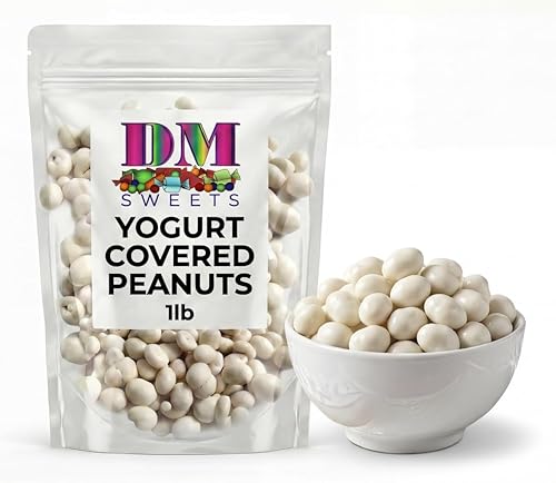 Yogurt Covered Peanuts - 1 lb Bulk Bag - Sweet & Crunchy Snack - Creamy Yogurt Coating Over Fresh Slow Roasted Peanuts - Snacks, Trail Mix
