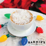 BARNIE'S COFFEE TEA Santa's White Christmas Ground Coffee with Smooth Coconut, Caramel, and Warm Vanilla Flavors, Medium Roasted Arabica Coffee Beans