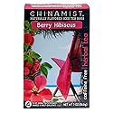 China Mist Iced Tea - Berry Hibiscus Herbal Tea Infusion - Refreshing and Delicious - Each Tea Bag Yields 1/2 Gallon - 4 bags.