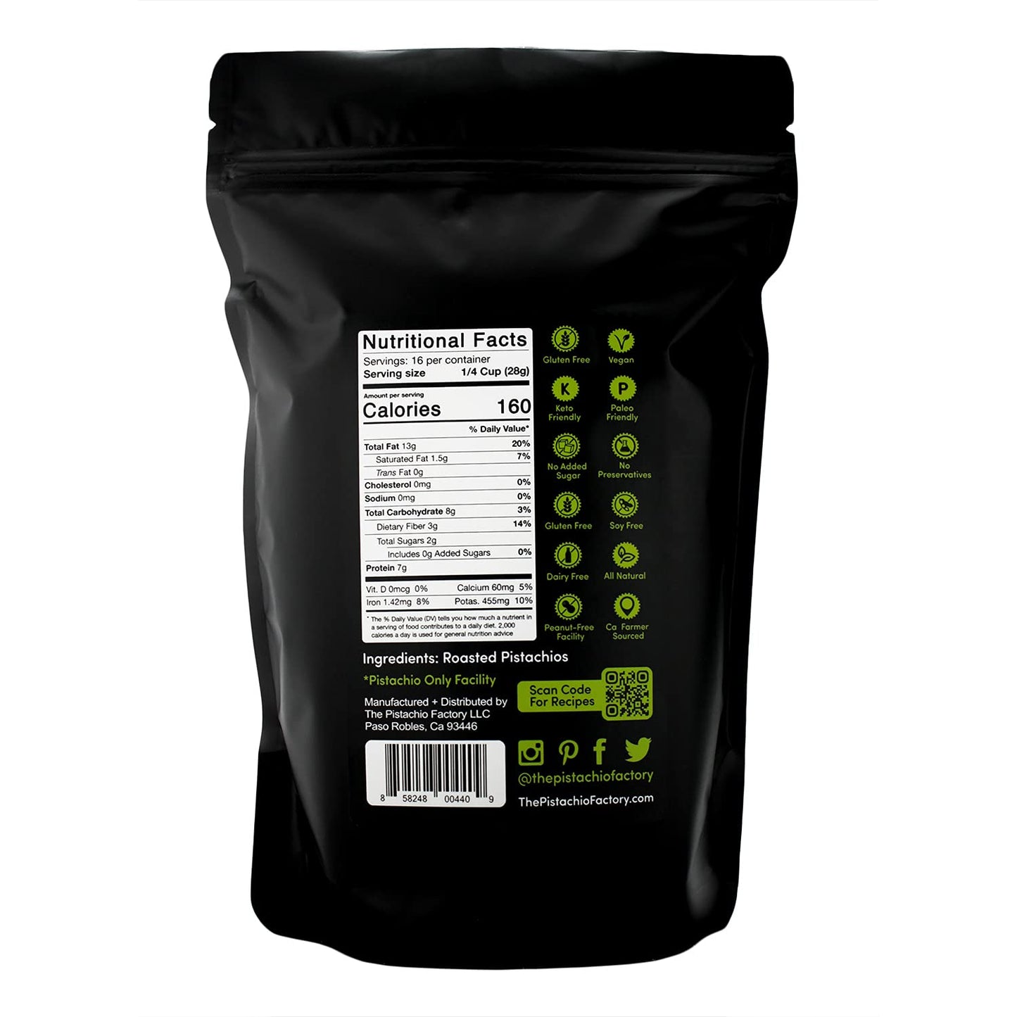 Pistachio Flour - Fine roasted pistachio flour/meal (1lbs). Gluten Free, Non Gmo, Vegan,