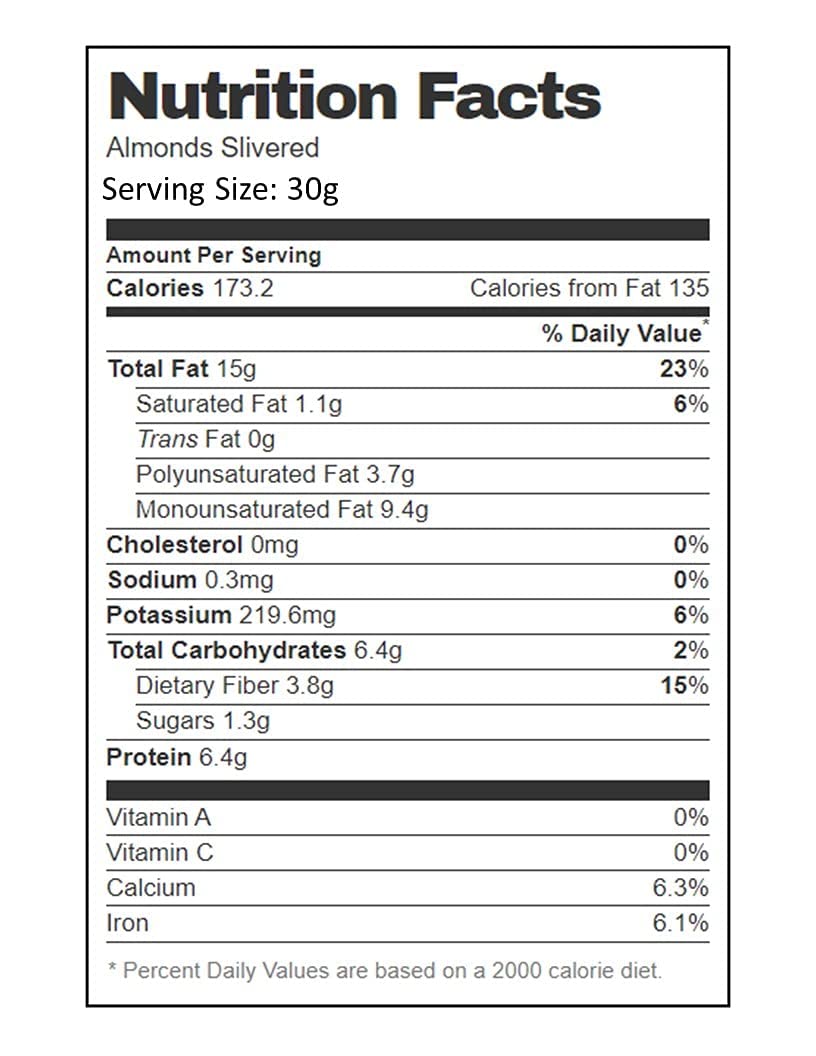 Aiva Blanched Slivered Almonds (5 LB Bulk Bag) - Premium Ready-to-Use Almonds for Baking, Cooking, and Snacking