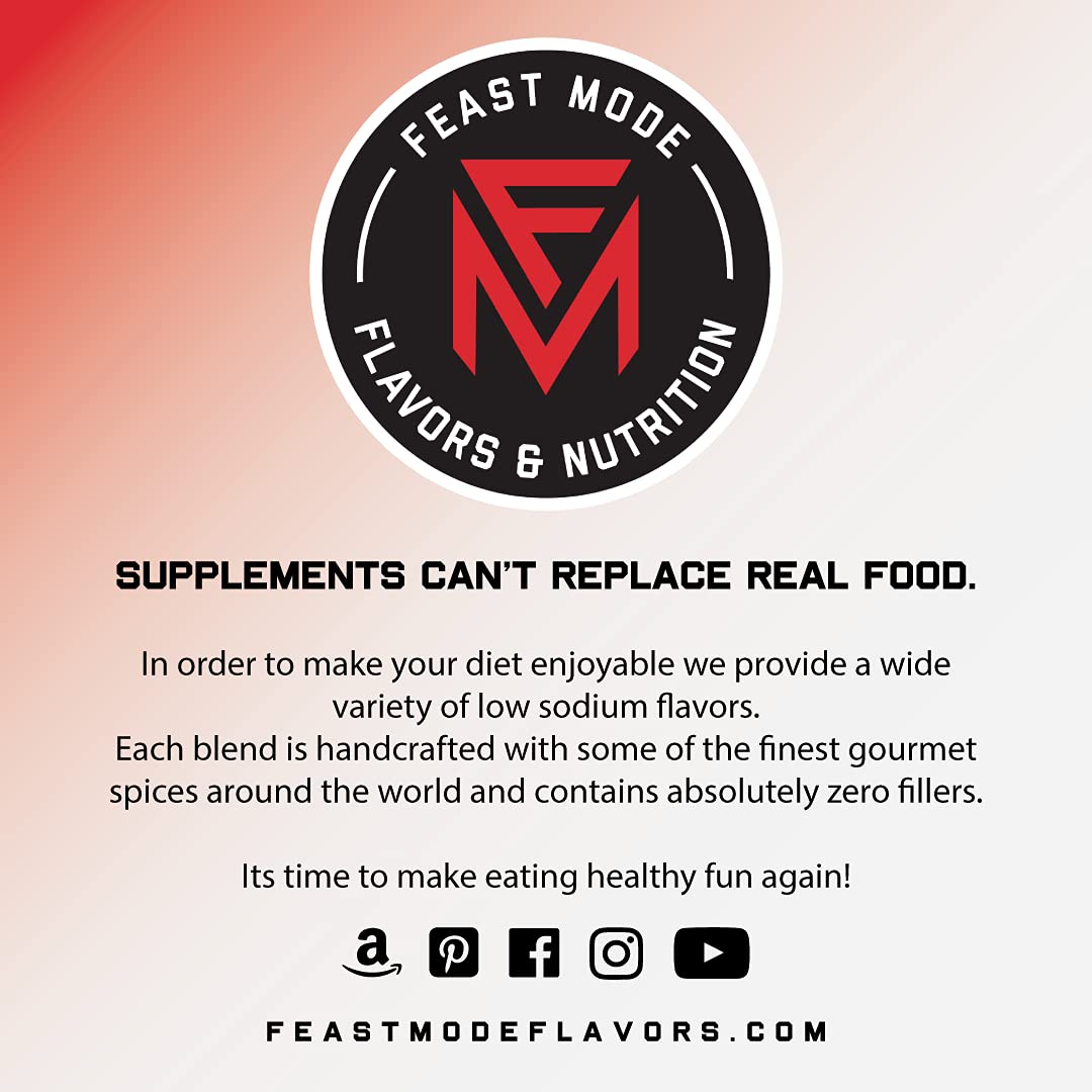 NEW! Farmhouse Ranch - Feast Mode Flavors - Low Sodium, No MSG, All Natural, Meal Prep Seasoning, Savory, Vinegar, Buffalo