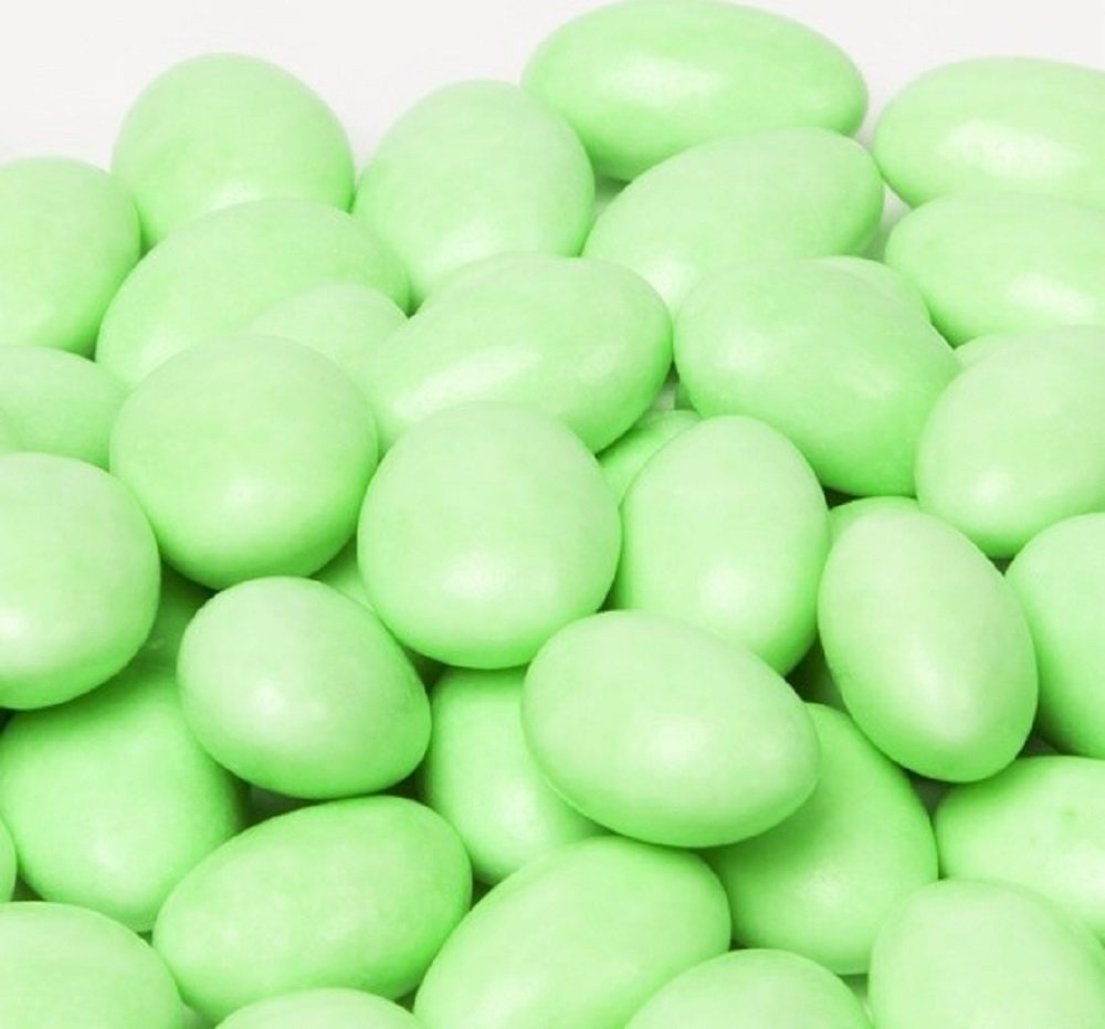 Green Jordan Almonds by Its Delish, 5 LBS Bulk | Sugared Almond Nut with Sweet Hard Candy Coating - Bulk Wedding Favors, Bridal and Baby Showers