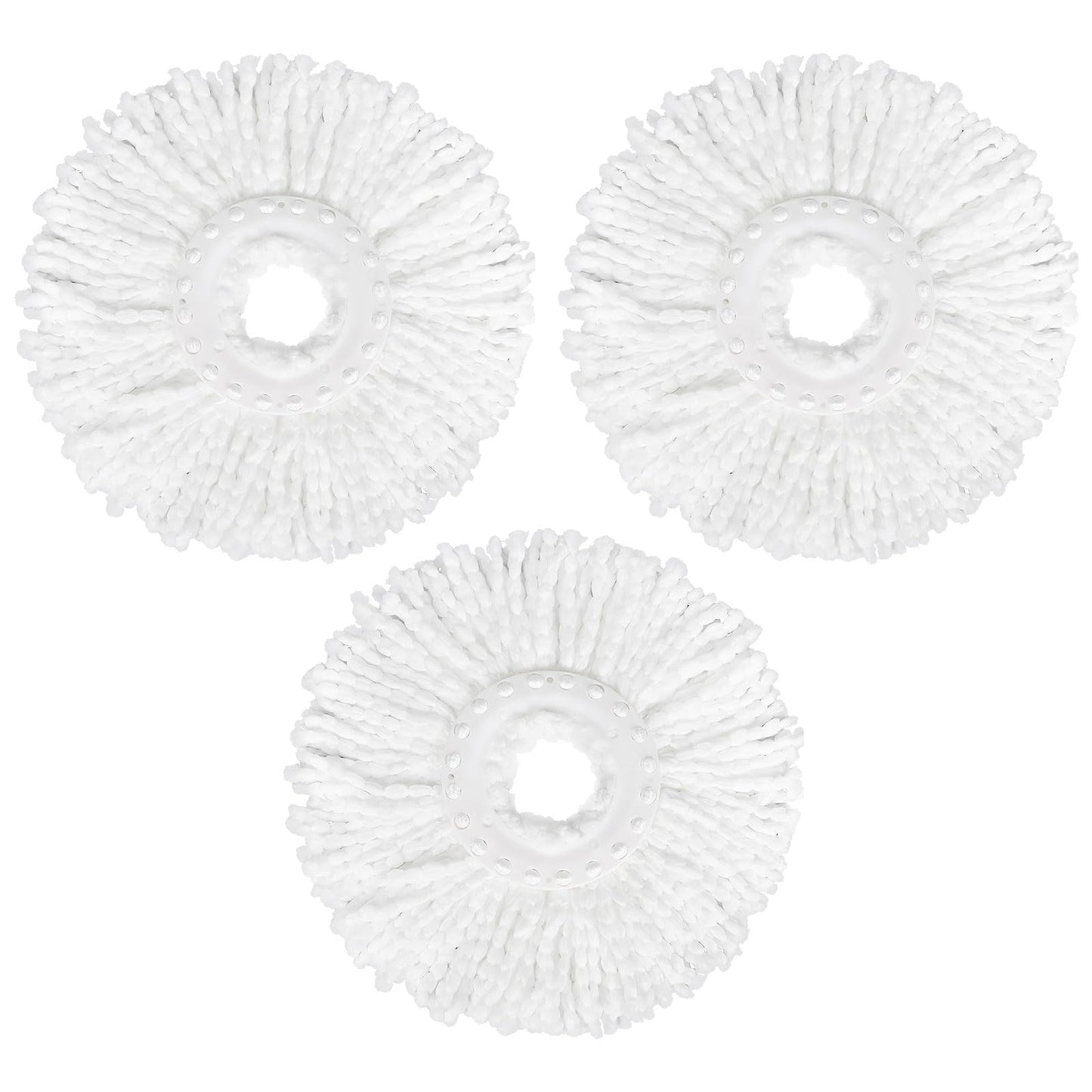 AmaVins 3 Pack Spin Mop Replacement Head, Reusable Microfiber Spin Mop Refills for Hurrica, Mopnad, Cassabel and Other 360 Spin Mop Systems, Easy