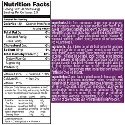 Only Kosher Candy Fruit Snacks - Very Berry 5 oz, Share size Peg Bags (Pack of 6)