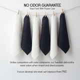 TIDY SYSTEM Swedish Dishcloths 10 Pack - Color-Coded Kitchen Cleaning Cloths - 5 Dark for Cleaning, 5 White for Drying - Replaces Paper Towels