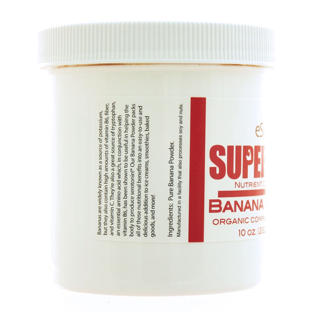 eSutras Organics Sweet Banana Powder Nutrient dense Amazon Origin Potassium Rich Organic GMO Free Banana 10 oz