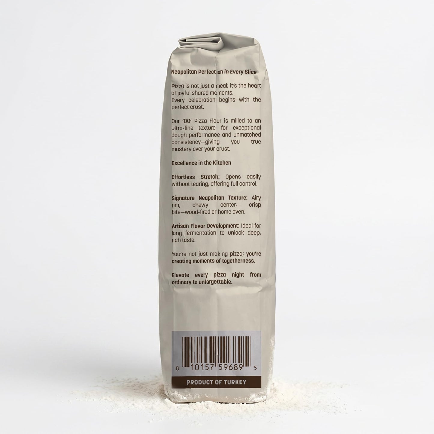 QuuQ 00 Pizza Flour 2 Pack 8.8 lb (4 kg), Type 00 Flour, Neapolitan Style, Ultra Fine Grind, Unbleached Unbromated Non-GMO Enriched Wheat Flour, Wood