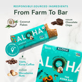 ALOHA Organic Plant Based Protein Bars | The Kona Bar - Special Edition | 6 Count, 1.98oz Bars | Vegan, Low Sugar, Gluten Free, Paleo, Low Carb