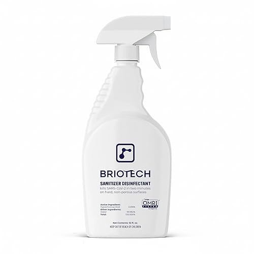BRIOTECH Sanitizer Disinfectant Hypochlorous Spray, Kill 99.99% of Viruses & Bacteria, Control Mold, Eliminate Odor, Gentle for Nursery & Play Rooms