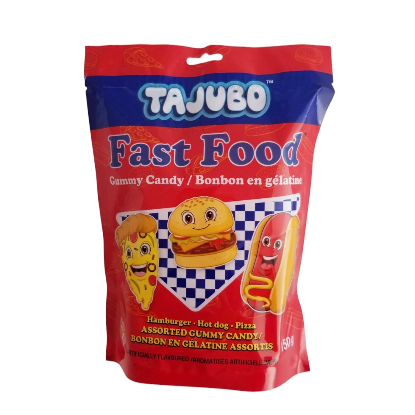 Tajubo Fast Food Gummies, Pizza, Hamburger, Hot Dog, 150g/5.2 oz. Bag