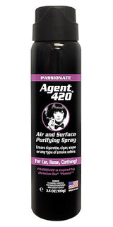 Agent 420 Cannabis & Cigarette Air and Surface Purifying Spray, Passionate, 3.5 oz - Tea Tree Oil Breaks Down Smoke at the Molecular Level