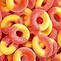 Peach Rings - 2 Pound Bag - Peach Gummies Candy - Sweet and Sour Candy for Office, Snacking, Dessert Decorating, and Goodie Bags - Classic Gummy Rings