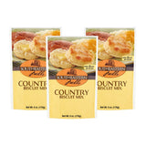 Southeastern Mills Country Biscuit Mix, Quick Prep, Just Add Water, 6 Ounce Packets Each (Pack of 3)