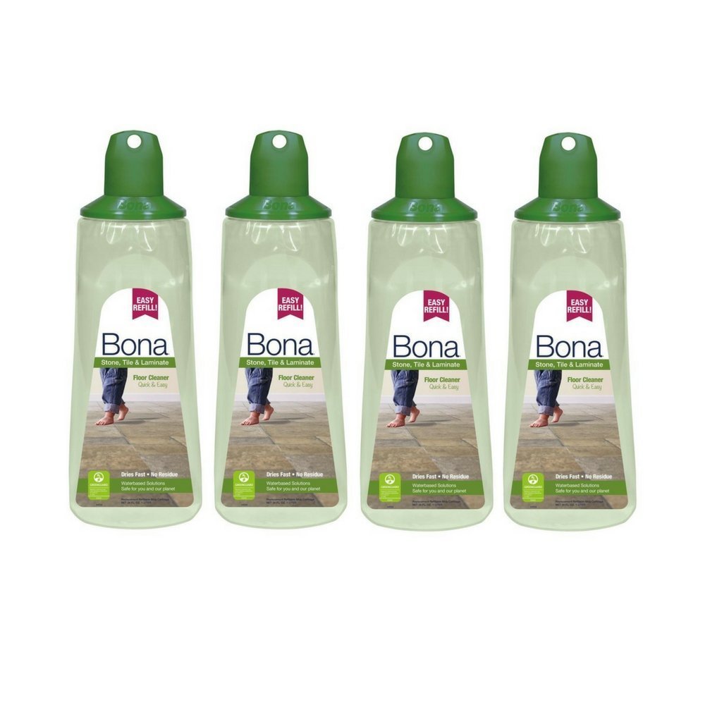 4 Pack of Bona Stone Tile & Laminate Floor Cleaner Refill Cartridge, 33 oz