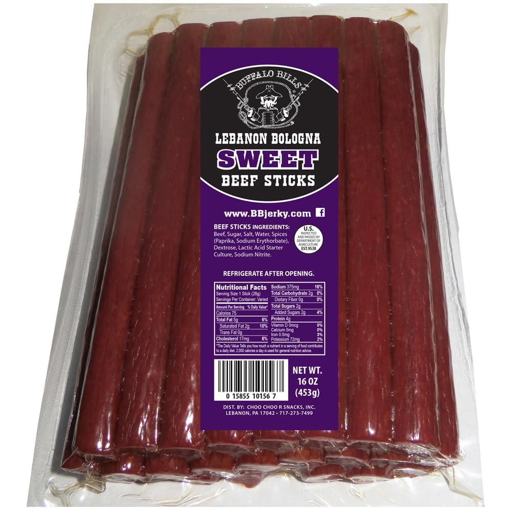 Buffalo Bills 3 Piece Lebanon Bologna Gift, Slow Cured & Smoked Beef Sticks