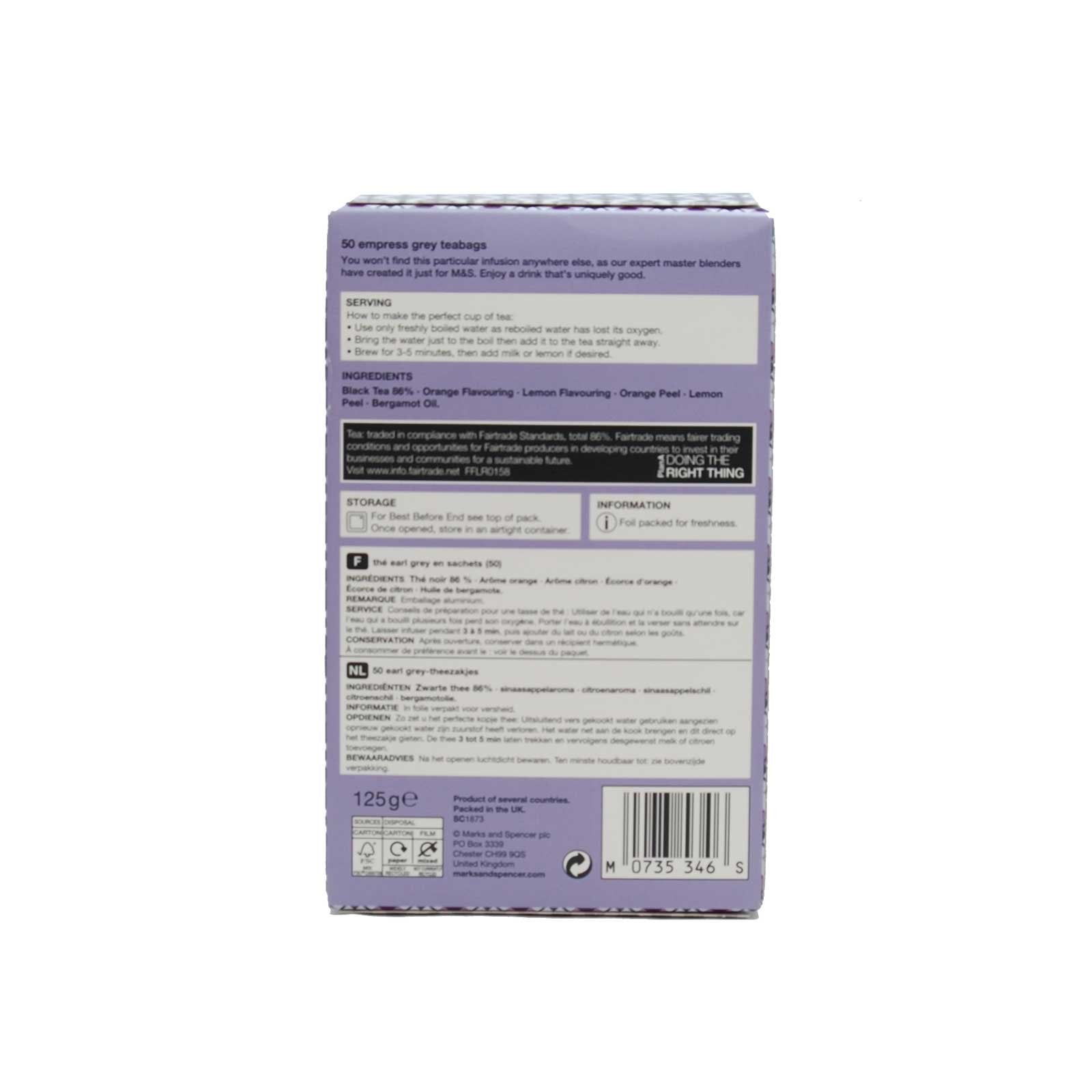 Marks and Spencer Empress Grey 50 Teabags 125g