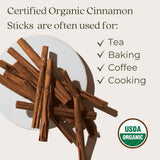 Starwest Botanicals Certified Organic Cinnamon Sticks, 2 lb, 2 3/4" Length | For Baking, Cooking & Beverages | Non-GMO, Kosher Certified