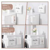 SUBEKYU Magnetic Lint Bin for Laundry Room, Small Waste Bin or Laundry Storage Container for Hanging on Dryer/Washer/Wall, 0.85 Gallon, White