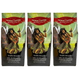 Hawaii Coffee Company, 10% Hawaiian Blend, Dark Roast, Ground Coffee, 10oz Bag (Three Bags)
