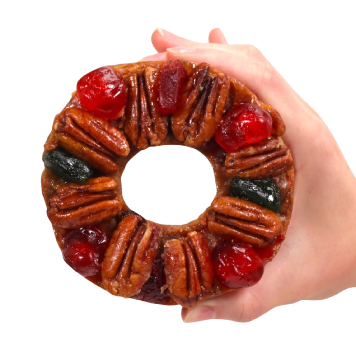 Collin Street Bakery Mini DeLuxe Fruitcake in Collectible Gift Tin - 5” Fruitcake Handcrafted Fresh with Pecans, Pineapple, Papaya, Ripe Cherries
