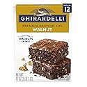 Ghirardelli Walnut Premium Brownie MIx, Includes Walnuts, 17 oz Boxes (Pack of 12)