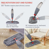Microfibre Spray Floor Mops for Floor Cleaning, Domi-Patrol Cleaning Mops for Hardwood Laminate Tiles Floors, Dry Wet Mop Dust Mops with 3 Mop Heads