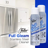 Fuller Brush Full Gleam Stainless Steel Cleaner - 15 oz Spray for Appliances, Chrome, Aluminum & Sinks - Cleans, Polishes & Protects Metal Surfaces