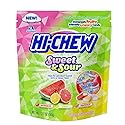 Hi-Chew Chewy Fruit Candies SWEET & SOUR Mix Flavors Stand-Up Bag 12.7 Oz. with Adorable Storage Bag Clip (Sweet & Sour Mix (Watermelon, Lemon