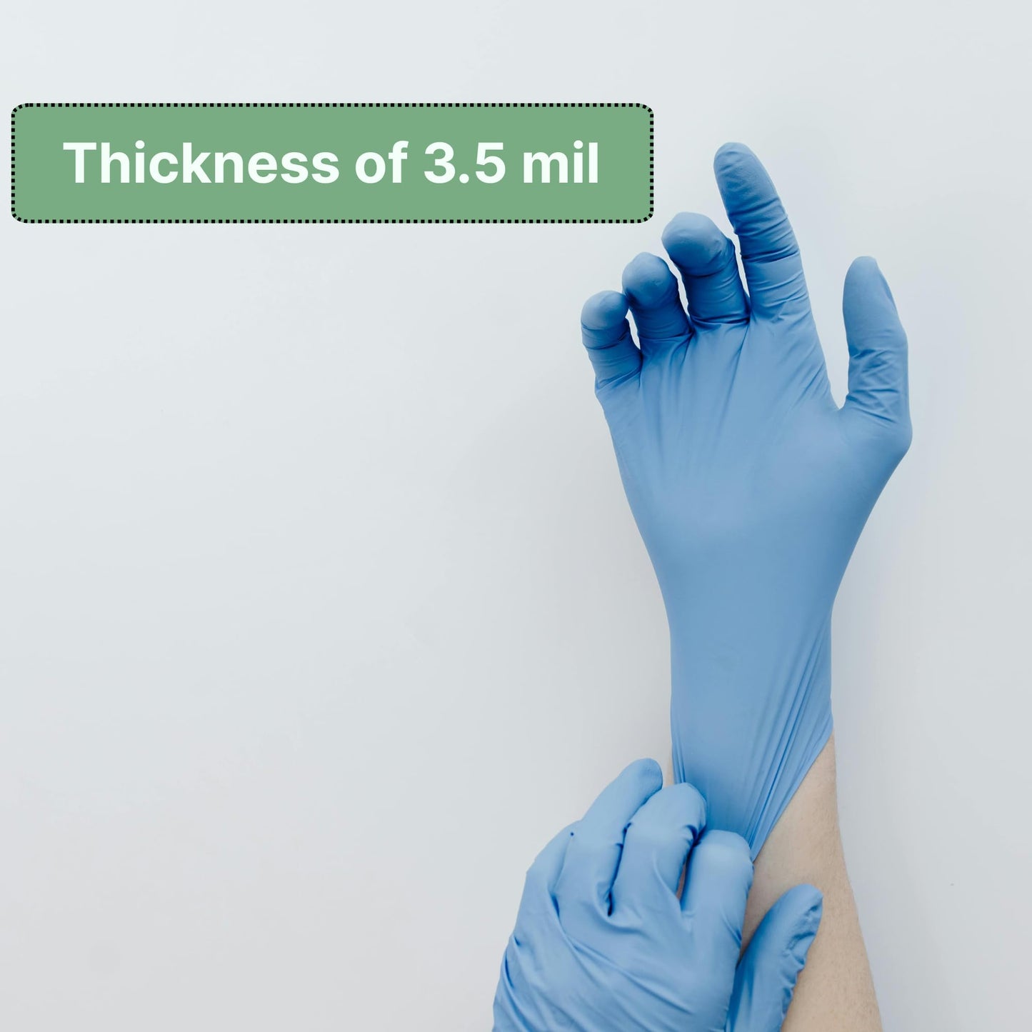 Shamrock Nitrile Examination Gloves, Blue Disposable, Latex Free, Powder Free, Safe for Food Handling, Size Large, 30353