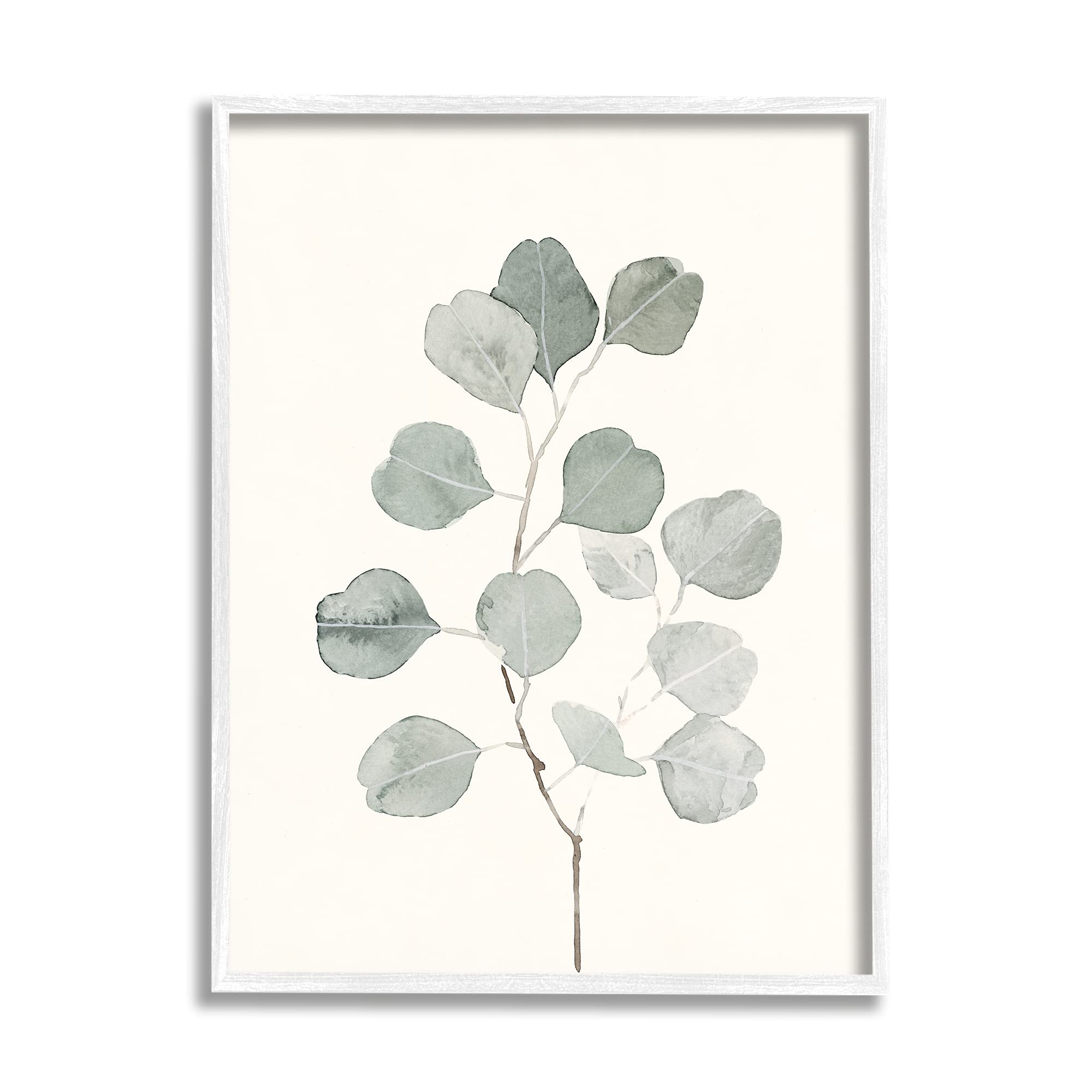 'Flattened Sage Botanical Stem Delicate Leaf'| Framed Giclee Art
