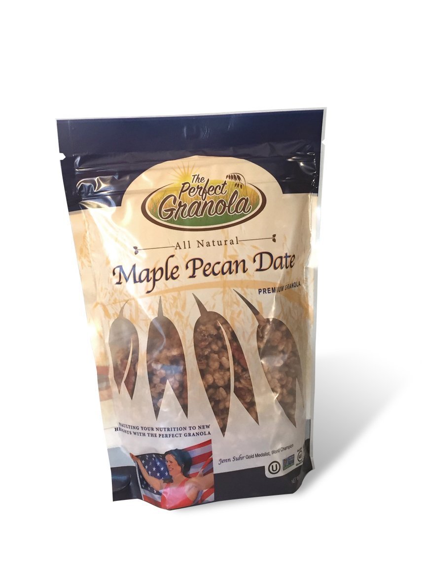 The Perfect Granola - Gluten Dairy Free Healthy Natural Premium Breakfast Granola Bags (Maple Pecan Date)