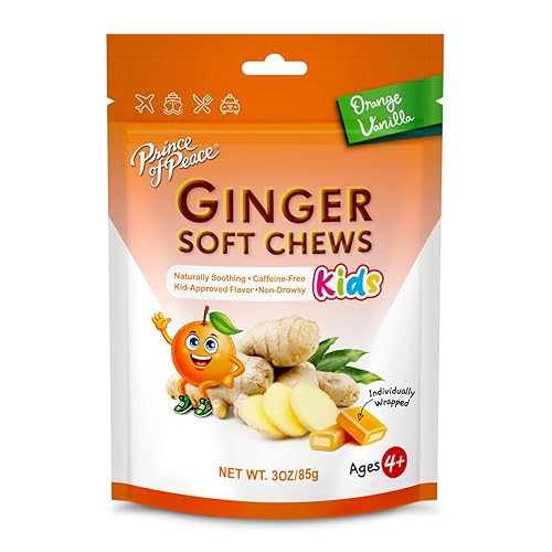 Prince of Peace Ginger Soft Chews for Kids with Orange Vanilla - 3 oz
