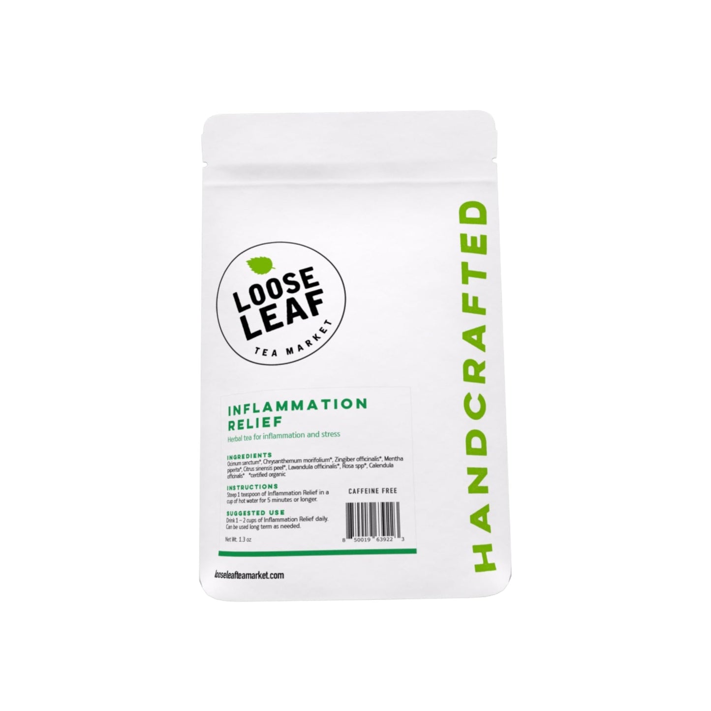 LOOSE LEAF Inflammation Relief Herbal Tea, Soothing Caffeine Free Organic Tea Blend for Stress and Inflammation