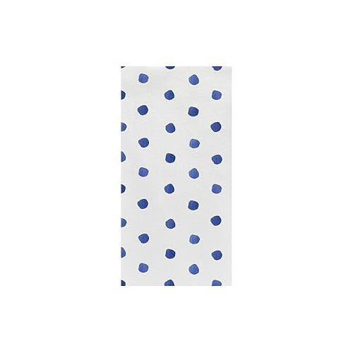 VIETRI Papersoft Napkin Collection Italian Luxury Paper Napkin and Guest Towel (Guest Towels, Dot Blue)