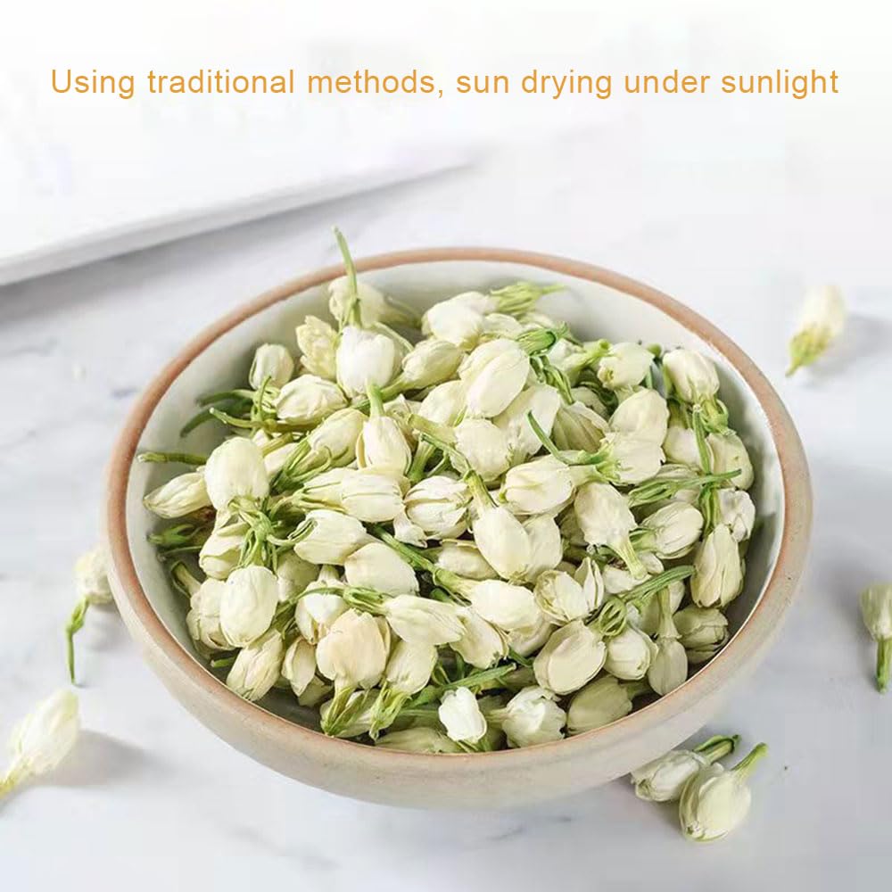 Jasmine Flower Tea 3.52 oz Dried Premium Jasmine Buds Tea-Jasmine Herbal Loose Leaf Tea ????100g